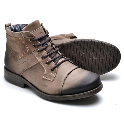 Bota Masculina em Couro Brown - Top Franca Shoes | Calçados confortáveis em Couro