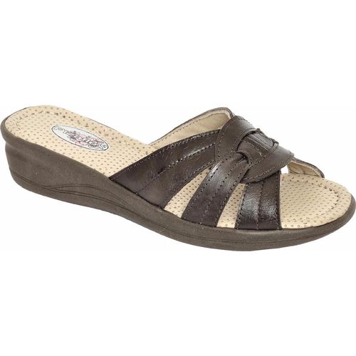 Sandália Tamanco Conforto Anatomico Ortopédica Caf... - Top Franca Shoes | Calçados Confortáveis em Couro