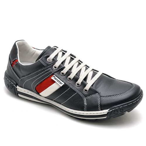 Sapatênis Casual Masculino Esporte Fino preto - Top Franca Shoes | Calçados confortáveis em Couro