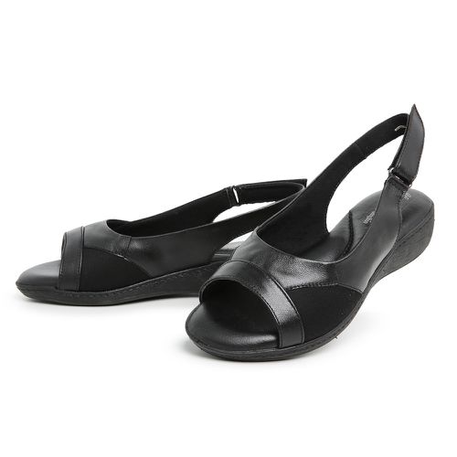 Sandália Top Franca Shoes Feminina Conforto Preto - Top Franca Shoes | Calçados Confortáveis em Couro