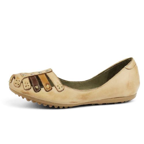 Sandália Sapatilha Feminina Top Franca Shoes Bege - Top Franca Shoes | Calçados confortáveis em Couro
