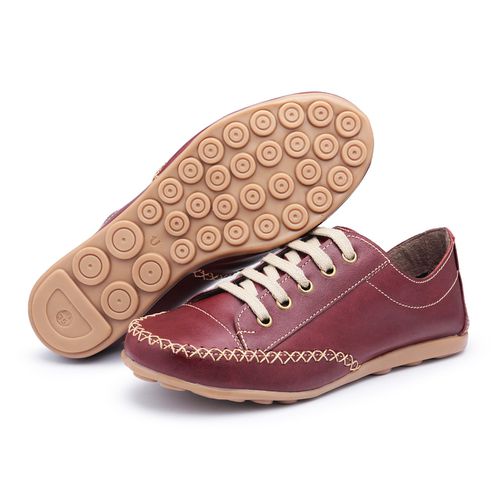 MocaTênis Feminino Top Franca Shoes Vinho - Top Franca Shoes | Calçados confortáveis em Couro