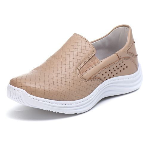 Tênis Sapatenis Slip Top Franca Shoes Areia - Top Franca Shoes | Calçados confortáveis em Couro