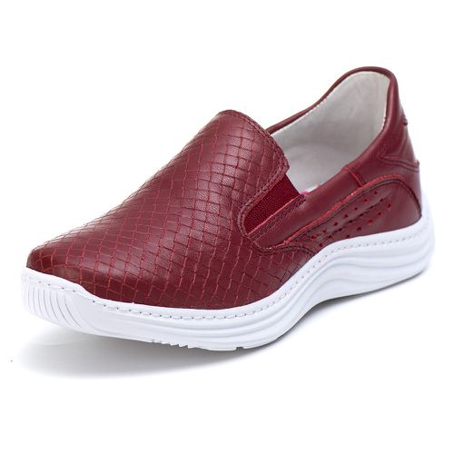 Tênis Sapatenis Slip Top Franca Shoes Bordo - Top Franca Shoes | Calçados confortáveis em Couro