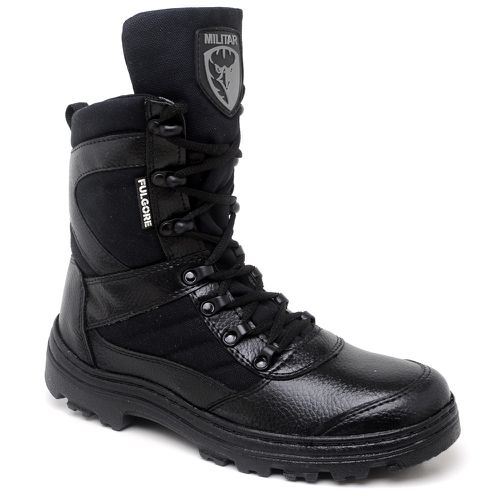 Coturno Bota Militar Tático Bope Airsoft Paintball - Top Franca Shoes | Calçados confortáveis em Couro
