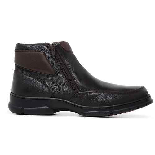 Bota Botina Coturno Masculino Ortopédico de Confor... - Top Franca Shoes | Calçados Confortáveis em Couro
