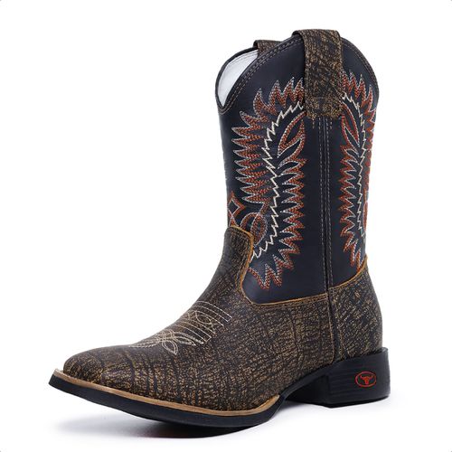 Bota Texana Country Masculina Rodeio Montaria em B... - Top Franca Shoes | Calçados Confortáveis em Couro