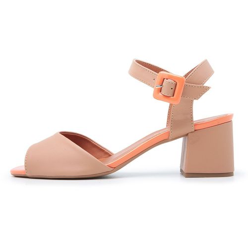 Sandália Feminina Salto Medio Top Franca Shoes Nud... - Top Franca Shoes | Calçados confortáveis em Couro