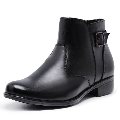 Bota Coturno Country Confort Feminina Cano Curto B... - Top Franca Shoes | Calçados Confortáveis em Couro