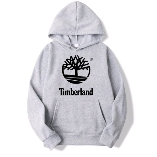 Moletom Timberland em Algodão Cinza Logo Grande -... - TRILHA BOOTS