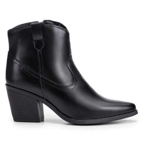 Bota Western Day Em Couro Preto - 185012-1801 - MONOPÓLIO SHOES 