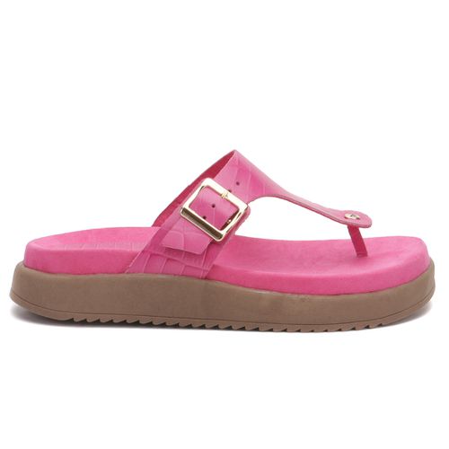 Papete Croco em couro Hot Pink - 289007M-4734 - MONOPÓLIO SHOES 