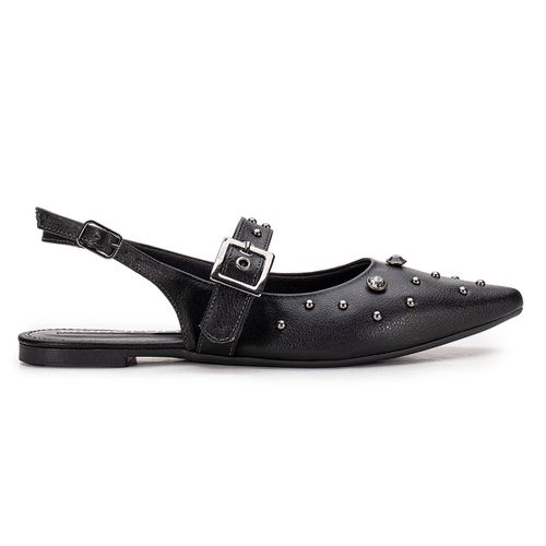Sapatilha Slingback Aurora Preto Strass - 21093278... - MONOPÓLIO SHOES 