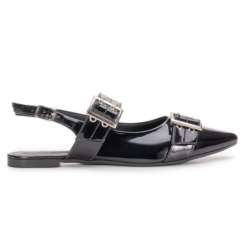 Sapatilha Slingback Maitê Verniz Preto - 21092984-... - MONOPÓLIO SHOES 