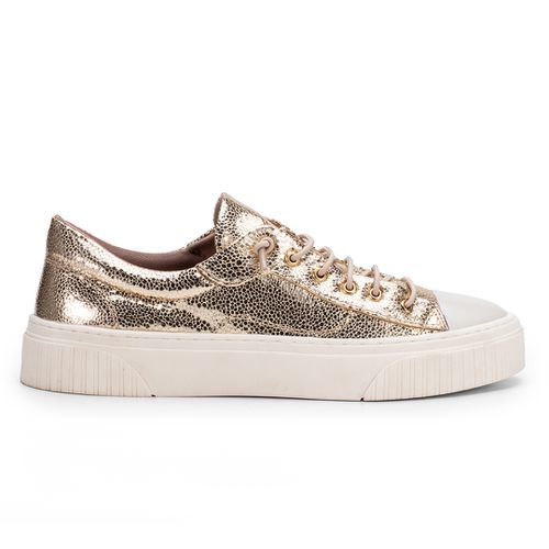 Tênis Feminino Casual Brida Monopólio Glow Ouro Li... - MONOPÓLIO SHOES 