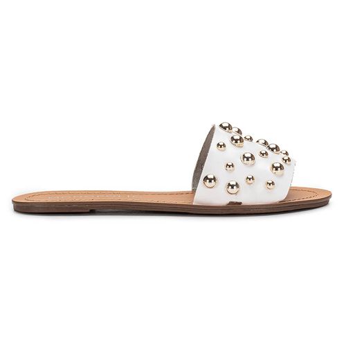 Rasteira Flat Monopólio Júlia Couro Branco - 86127... - MONOPÓLIO SHOES 