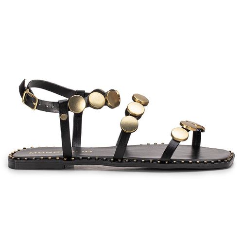 Sandália Rasteira Monopólio Melina Preto - O565068... - MONOPÓLIO SHOES 