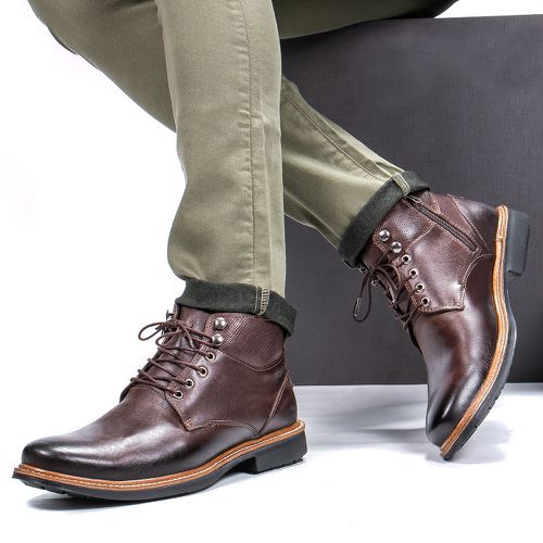 Bota Coturno Casual Masculino Faway Venture Café -... - Faway - Handmade Shoes