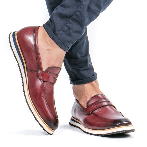 Sapato Casual Loafer Durhan Faway Bordo - DHNBD-13 - Faway - Handmade Shoes