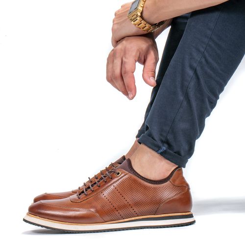 Sapato Casual Durhan Plus Whisky - DHNW-120 - Faway - Handmade Shoes