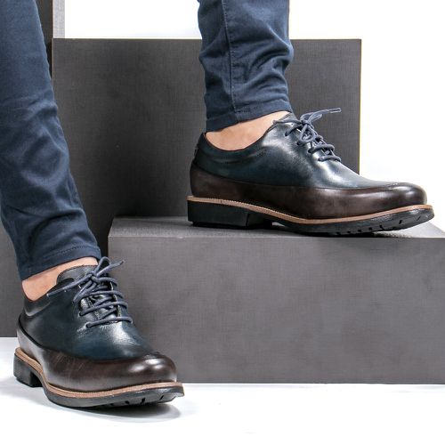 Sapato Casual Masculino Oxford Mood Sidetrack Mari... - Faway - Handmade Shoes
