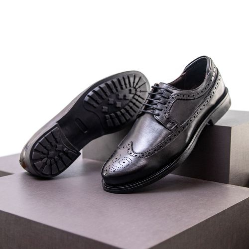 Sapato Masculino Derby Brogue Faway Mood Harken Pr... - Faway - Handmade Shoes