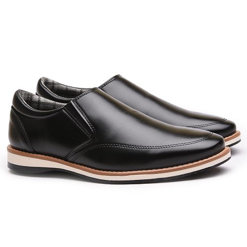 Sapato Casual Calce Facil Platium Preto - FRANSHOES