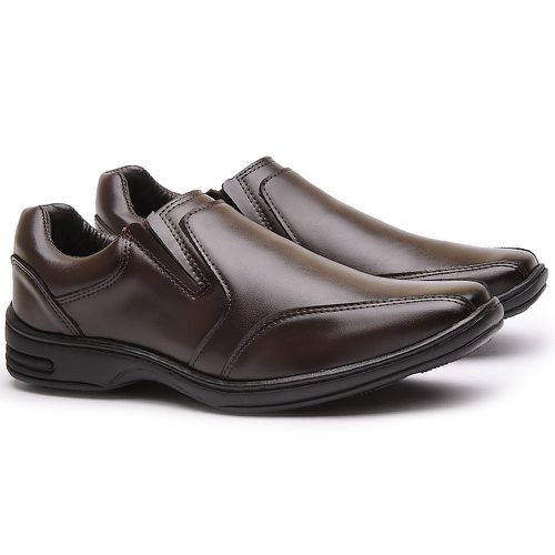 Sapato Social Masculino em Elástico Capuccino - FRANSHOES