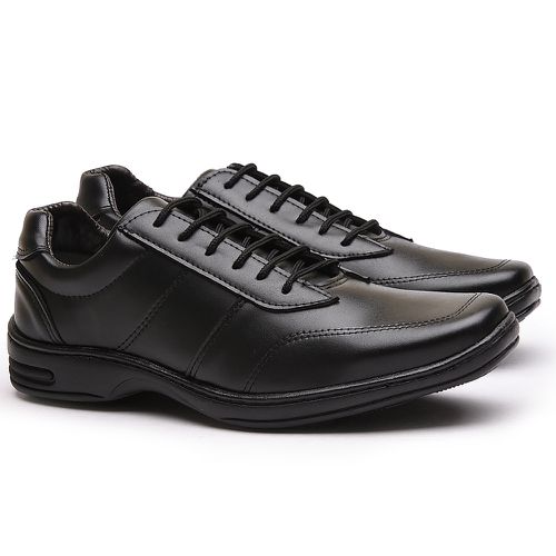 Sapato Social Masculino Com Cadarço Preto - FRANSHOES