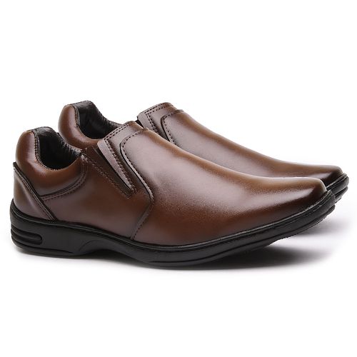 Sapato Social Masculino em Elástico Capuccino - FRANSHOES