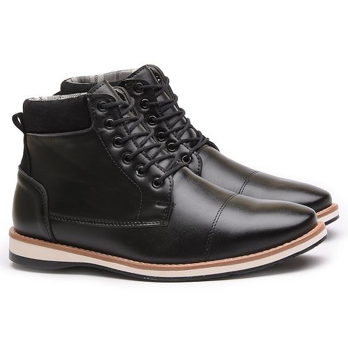 Bota Casual Platium Preto - FRANSHOES