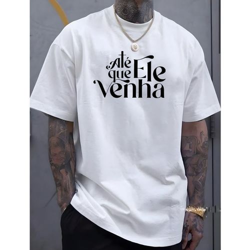 Camiseta Masculina Franshoes Casual 100% Algodão A... - FRANSHOES