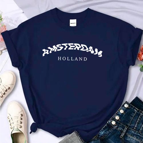 T- Shirt Feminina Franshoes 100% Algodão Camiseta ... - FRANSHOES