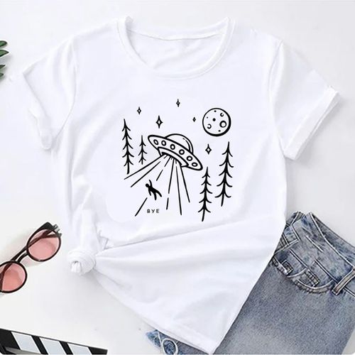 T- Shirt Feminina Franshoes 100% Algodão Camiseta ... - FRANSHOES