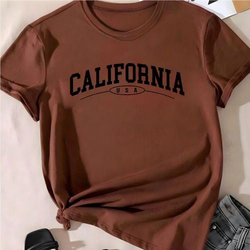 T- Shirt Feminina Franshoes 100% Algodão Californi... - FRANSHOES