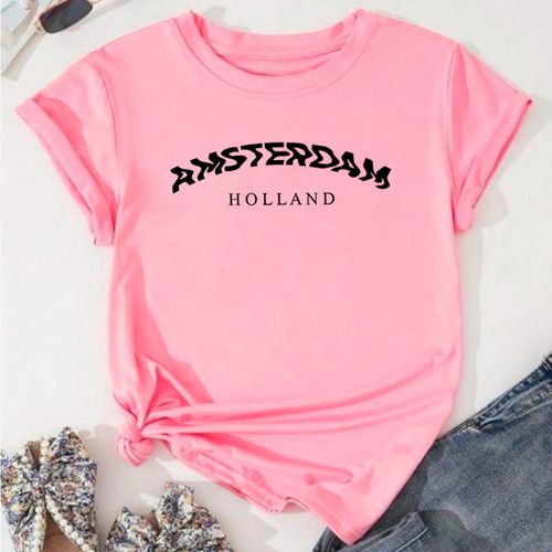T- Shirt Feminina Franshoes 100% Algodão Camiseta ... - FRANSHOES