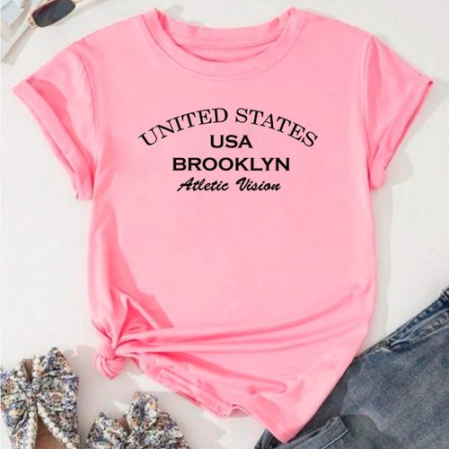 T- Shirt Feminina Franshoes 100% Algodão Camiseta ... - FRANSHOES