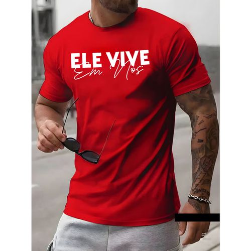 Camiseta Masculina Franshoes Casual 100% Algodão E... - FRANSHOES