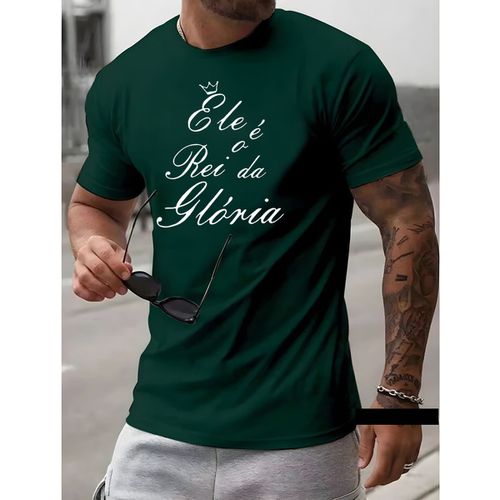 Camiseta Masculina Franshoes Casual 100% Algodão E... - FRANSHOES