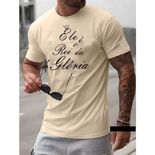 Camiseta Masculina Franshoes Casual 100% Algodão E... - FRANSHOES
