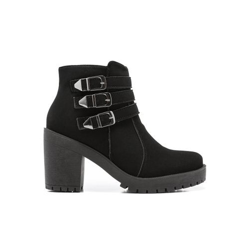 Coturno Feminino Nobuck Valentina em Fechamento La... - FRANSHOES