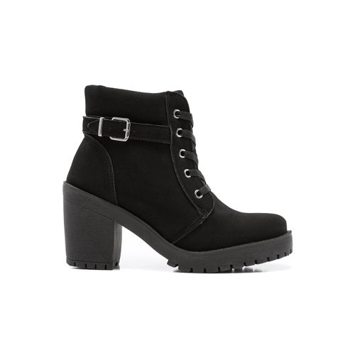 Coturno Feminino Nobuck Valentina com Fechamento L... - FRANSHOES