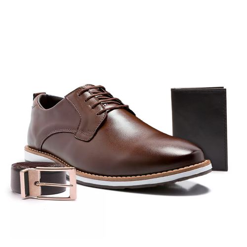 Kit Sapato Social Derby Franshoes em Atacador Capu... - FRANSHOES