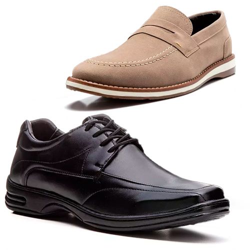 Kit 2 pares Sapatênis Masculino Franshoes Derby Ra... - FRANSHOES