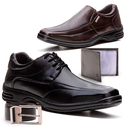 Kit 2 pares Sapato Social Franshoes em Atacador Ca... - FRANSHOES