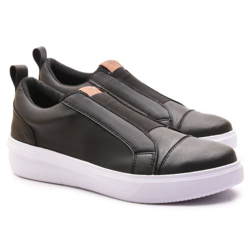  Sapatênis Masculino Franshoes Full Preto com Elás... - FRANSHOES