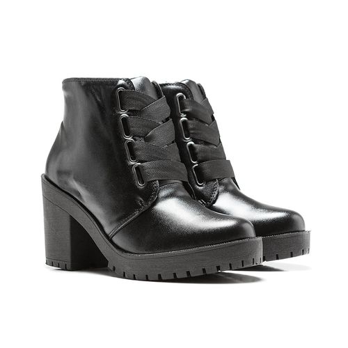 Coturno Feminino Valentina com Elástico - Preto - FRANSHOES