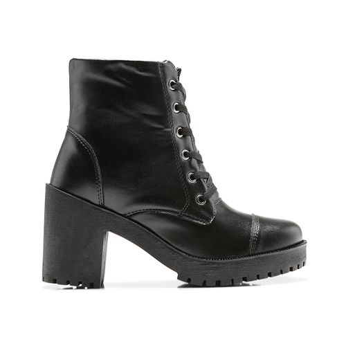 Coturno Valentina com Atacador - Preto - FRANSHOES
