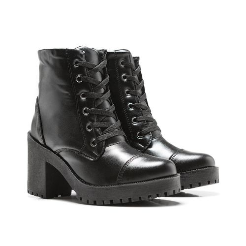 Coturno Valentina com Atacador - Preto - FRANSHOES