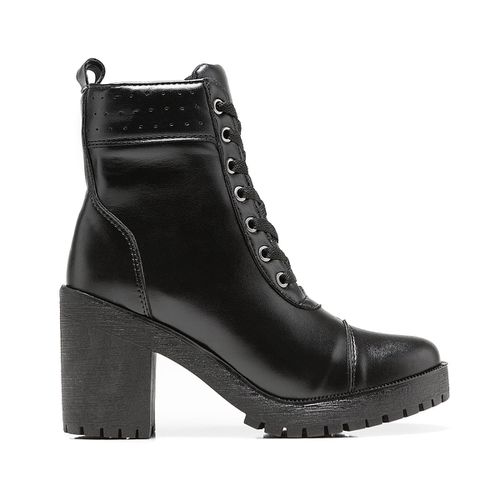 Coturno Feminino Valentina com Atacador - Preto - FRANSHOES